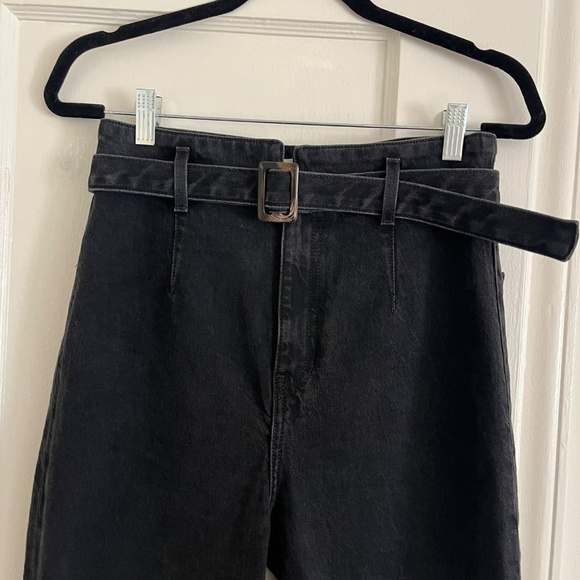 Reformation Kayo high + skinny jean (w/ belt!) | Size 28 | Washed Black (Erie) - Picture 6 of 15